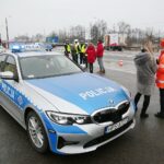 14.02.2020. Górno. Akcja profilaktyczna policji " Nie rozlewaj krwi na drodze" / Wiktor Taszłow / Radio Kielce