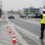 14.02.2020. Górno. Akcja profilaktyczna policji " Nie rozlewaj krwi na drodze" / Wiktor Taszłow / Radio Kielce