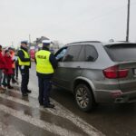 14.02.2020. Górno. Akcja profilaktyczna policji " Nie rozlewaj krwi na drodze" / Wiktor Taszłow / Radio Kielce