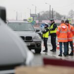 14.02.2020. Górno. Akcja profilaktyczna policji " Nie rozlewaj krwi na drodze" / Wiktor Taszłow / Radio Kielce