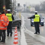14.02.2020. Górno. Akcja profilaktyczna policji " Nie rozlewaj krwi na drodze" / Wiktor Taszłow / Radio Kielce