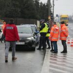 14.02.2020. Górno. Akcja profilaktyczna policji " Nie rozlewaj krwi na drodze" / Wiktor Taszłow / Radio Kielce