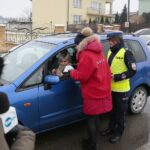 14.02.2020. Górno. Akcja profilaktyczna policji " Nie rozlewaj krwi na drodze" / Wiktor Taszłow / Radio Kielce