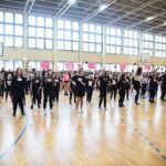 14.02.2020. Kielce. Tańczący protest przeciwko przemocy wobec kobiet w ramach międzynarodowej kampanii One Bilion Rising w SP nr 32 / Wiktor Taszłow / Radio Kielce