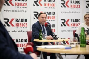 16.02.2020. Studio Polityczne Radia Kielce. Na zdjęciu Marek Kwitek - poseł PiS / Wiktor Taszłow / Radio Kielce