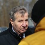 16.02.2020. Niekrasów. Uroczysta msza za Ojczyznę. Na zdjęciu: Józef Żółciak, starosta staszowski / Wiktor Taszłow / Radio Kielce