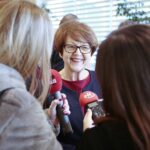 19.02.2020. Kielce. Wystawa poświęcona setnej rocznicy powstania Urzędu Wojewódzkiego w Kielcach. Na zdjęciu: Maria Zuba - doradcą wojewody świętokrzyskiego / Wiktor Taszłow / Radio Kielce
