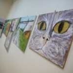 20.02.2020. Kielce. Wernisaż wystawy poplenerowej pt."Drzewo życia" w Ośrodku Kultury "Ziemowit" / Wiktor Taszłow / Radio Kielce