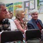 20.02.2020. Kielce. Wernisaż wystawy poplenerowej pt."Drzewo życia" w Ośrodku Kultury "Ziemowit" / Wiktor Taszłow / Radio Kielce