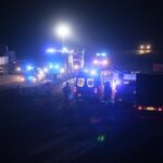 20.02.2020. Kielce. Wypadek na drodze S7 pomiędzy węzłami Kielce Północ, a Kielce Zachód / Wiktor Taszłow / Radio Kielce