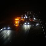 20.02.2020. Kielce. Wypadek na drodze S7 pomiędzy węzłami Kielce Północ, a Kielce Zachód / Wiktor Taszłow / Radio Kielce