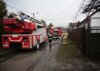 21.02.2020 Kielce. Pożar domu mieszkalnego przy ul. Rzeszowskiej / Wiktor Taszłow / Radio Kielce