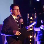 27.02.2020. Bilcza. III Gala Sportu Miasta i Gminy Morawica. Na zdjęciu: Marcin Dziewięcki - zastępca burmistrza Morawicy / Wiktor Taszłow / Radio Kielce