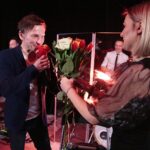 29.02.2020 Kielce. Koncert Katarzyny Lisowskiej w Studiu Gram Polskiego Radia Kielce. Na zdjęciu: Paweł Solarz I Katarzyna Lisowska / Wiktor Taszłow / Radio Kielce