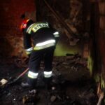 26.03.2020 Pińczów. Pożar w budynku wielorodzinnym / KP PSP w Pińczowie