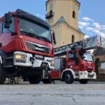 01.03.2020. Kielce. Straż pożarna przy kieleckiej katedrze / Picasa