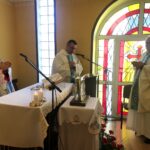 25.03.2020 Sulisławice.Na zdjęciu: biskup Krzysztof Nitkiewicz, o. Artur Traczewski, o. Romuald Półtorak / Grażyna Szlęzak-Wójcik / Radio Kielce