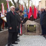 01.03.2020. Włoszczowa. Odsłonięcie tablicy pamiątkowej poświęconej mieszkańcom poległym w walkach o niepodległość oraz pomordowanym i więzionym w okresie stalinowskiego terroru w latach 1945-1956 / Ewa Pociejowska-Gawęda / Radio Kielce
