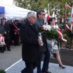 01.03.2020. Włoszczowa. Odsłonięcie tablicy pamiątkowej poświęconej mieszkańcom poległym w walkach o niepodległość oraz pomordowanym i więzionym w okresie stalinowskiego terroru w latach 1945-1956 / Ewa Pociejowska-Gawęda / Radio Kielce