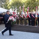 01.03.2020. Włoszczowa. Odsłonięcie tablicy pamiątkowej poświęconej mieszkańcom poległym w walkach o niepodległość oraz pomordowanym i więzionym w okresie stalinowskiego terroru w latach 1945-1956 / Ewa Pociejowska-Gawęda / Radio Kielce