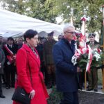 01.03.2020. Włoszczowa. Odsłonięcie tablicy pamiątkowej poświęconej mieszkańcom poległym w walkach o niepodległość oraz pomordowanym i więzionym w okresie stalinowskiego terroru w latach 1945-1956 / Ewa Pociejowska-Gawęda / Radio Kielce