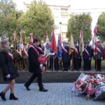 01.03.2020. Włoszczowa. Odsłonięcie tablicy pamiątkowej poświęconej mieszkańcom poległym w walkach o niepodległość oraz pomordowanym i więzionym w okresie stalinowskiego terroru w latach 1945-1956 / Ewa Pociejowska-Gawęda / Radio Kielce