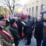 01.03.2020. Włoszczowa. Odsłonięcie tablicy pamiątkowej poświęconej mieszkańcom poległym w walkach o niepodległość oraz pomordowanym i więzionym w okresie stalinowskiego terroru w latach 1945-1956 / Ewa Pociejowska-Gawęda / Radio Kielce