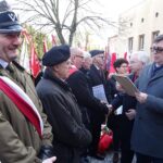 01.03.2020. Włoszczowa. Odsłonięcie tablicy pamiątkowej poświęconej mieszkańcom poległym w walkach o niepodległość oraz pomordowanym i więzionym w okresie stalinowskiego terroru w latach 1945-1956 / Ewa Pociejowska-Gawęda / Radio Kielce