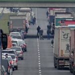 06.03.2020. Podchojny. Pożar ciężarówki na trasie S7 / Ewa Pociejowska-Gawęda / Radio Kielce