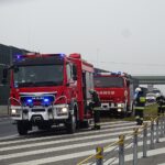 06.03.2020. Podchojny. Pożar ciężarówki na trasie S7 / Ewa Pociejowska-Gawęda / Radio Kielce