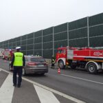 06.03.2020. Podchojny. Pożar ciężarówki na trasie S7 / Ewa Pociejowska-Gawęda / Radio Kielce