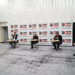 15.03.2020. Kielce. Studio Polityczne Radia Kielce. Na zdjęciu (od lewej): Krzysztof Lipiec - PiS, Grzegorz Gałuszka - PSL, Aneta Szczęsna - Konfederacja Ruch Narodowy, Andrzej Szejna - Nowa Lewica, Lucjan Pietrzczyk - Plattforma Obywatelska / Kamil Król / Radio Kielce