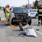 26.03.2020. Kielce. Kolizja na skrzyżowaniu ulic Warszawskiej i Orkana / Piotr Kwaśniewski / Radio Kielce