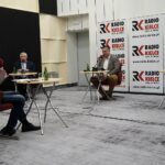 29.03.2020. Studio Polityczne Radia Kielce. Na zdjęciu (od lewej): Michał Kita - Radio Kielce; Krzysztof Lipiec - poseł, prezes świętokrzyskich struktur Prawa i Sprawiedliwości; Grzegorz Gałuszka, radny sejmiku województwa świętokrzyskiego, Polskie Stronnictwo Ludowe; Marzena Okła-Drewnowicz - poseł Platforma Obywatelska / Robert Felczak / Radio Kielce