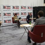 29.03.2020. Studio Polityczne Radia Kielce. Na zdjęciu (od lewej): Grzegorz Gałuszka, radny sejmiku województwa świętokrzyskiego, Polskie Stronnictwo Ludowe; Marzena Okła-Drewnowicz - poseł Platforma Obywatelska; Wojciech Zapała - Konfederacja Ruch Narodowy; Małgorzata Marenin - Nowa Lewica / Robert Felczak / Radio Kielce