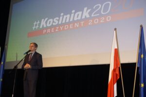 02.03.2020 Włoszczowa. Spotkanie wyborcze na którym miał być obecny Władysław Kosiniak-Kamysz. Przemawia: Adam Jarubas - szef sztabu wyborczego / Michał Kita / Radio Kielce