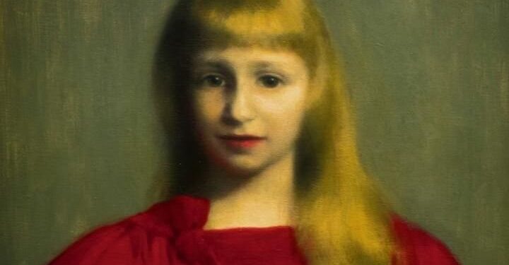 Portret „Dziewczynki w czerwonej sukience” / Muzeum Narodowe w Kielcach