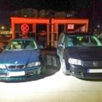 20.03.2020. Kielce. Zastawione altany śmietnikowe przez samochody / Eneris