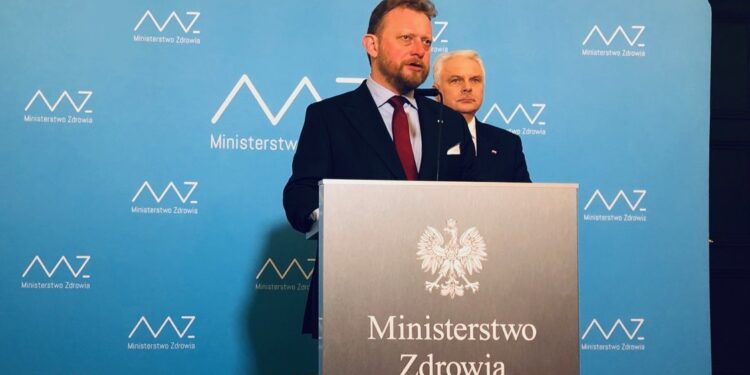 07.03.2020. Warszawa. Ministerstwo Zdrowia. Konferencja nt. koronawirusa. Na zdjęciu (przemawia): prof. Łukasz Szumowski - minister zdrowia / Ministerstwo Zdrowia / twitter