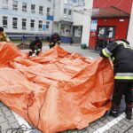 04.03.2020. Kielce. Mobilna izba przyjęć przy szpitalu na Czarnowie / Jarosław Kubalski / Radio Kielce