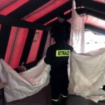 13.03.2020 Sandomierz. Namiot pneumatyczny przy szpitalu / Grażyna Szlęzak-Wójcik / Radio Kielce