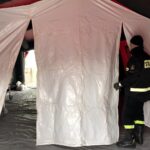 13.03.2020 Sandomierz. Namiot pneumatyczny przy szpitalu / Grażyna Szlęzak-Wójcik / Radio Kielce