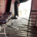 13.03.2020 Sandomierz. Namiot pneumatyczny przy szpitalu / Grażyna Szlęzak-Wójcik / Radio Kielce