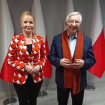 12.03.2020. Starachowice. Konferencja posła Krzysztofa Lipca. Na zdjęciu poseł Krzysztof Lipiec i radna powiatu starachowickiego Agnieszka Kuś / Anna Głąb / Radio Kielce