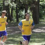 Pierwszy trening Vive Targów, od lewej: Piotr Chrapkowski i Mateusz Jachlewski / Kamil Król / Radio Kielce