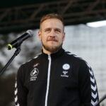 Prezentacja zespołu PGE Vive. Na zdjęciu: Mateusz Jachlewski  / Marzena Mąkosa / Radio Kielce