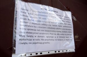 22.03.2020 Ostrowiec Świętokrzyski. Msza w parafii pw. św. Kazimierza Królewicza na Pułankach / Emilia Sitarska / Radio Kielce