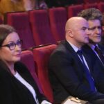 02.03.2020. Kielce. Spotkanie edukacyjne "Bohaterom Pamięci" z okazji Narodowego Dnia Pamięci Żołnierzy Wyklętych w KCK. Na zdjęciu (od lewej): Ewa Chabielska - dyrektor Wzgórza Zamkowego, Rafał Nowak - wicewojewoda świętokrzyski,  Krzysztof Słoń - senator / Wiktor Taszłow / Radio Kielce