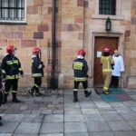 01.03.2020. Kielce. Straż pożarna przy kieleckiej katedrze / Wiktor Taszłow / Radio Kielce