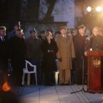 01.03.2020. Kielce. Obchody Narodowego Dnia Pamięci Żołnierzy Wyklętych. Przemawia Rafał Nowak - wicewojewoda świętokrzyski / Wiktor Taszłow / Radio Kielce